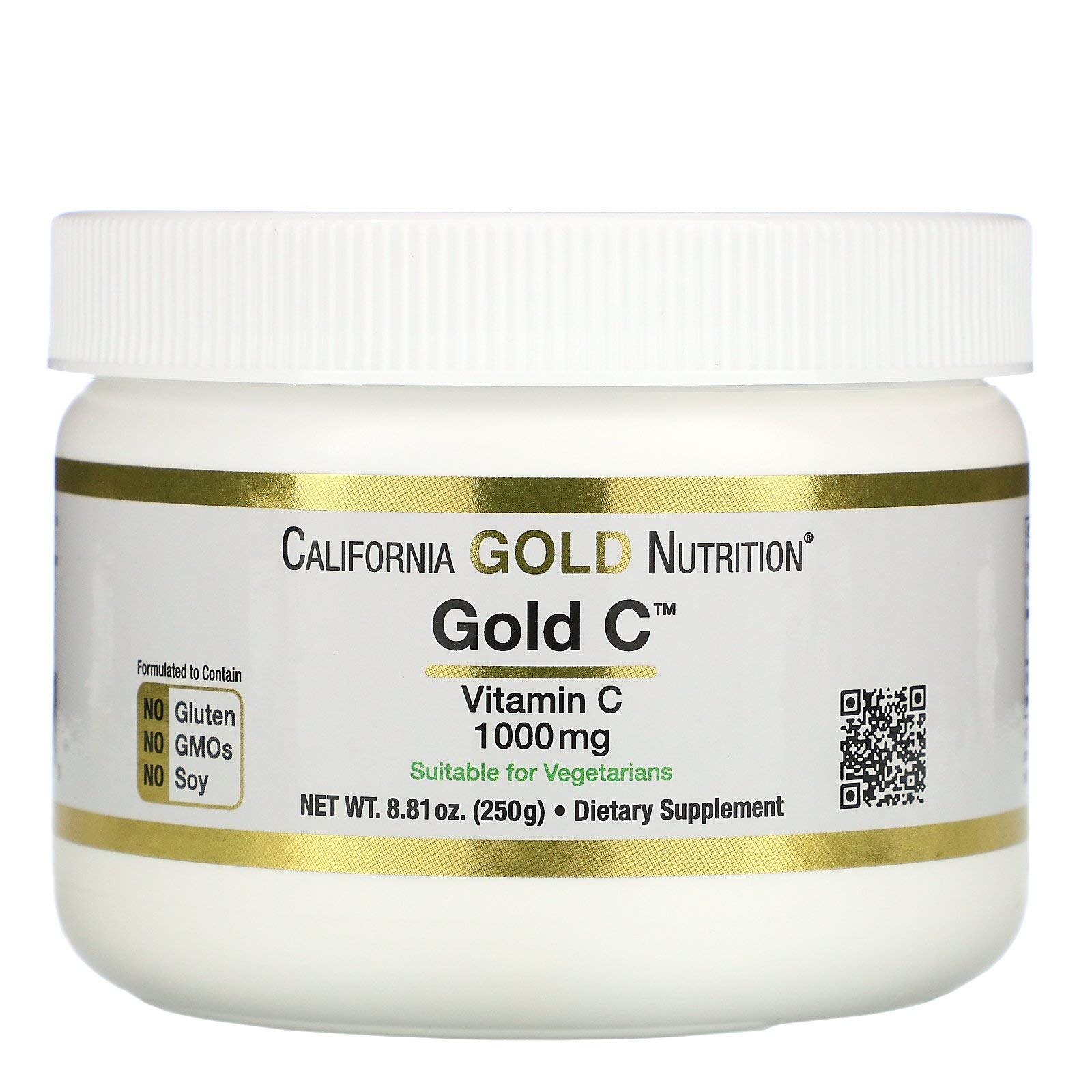 California Gold Nutrition ビタミンC パウダー Buffered Gold C®（バッファードゴールドC）、非酸性ビタミンCパウダー